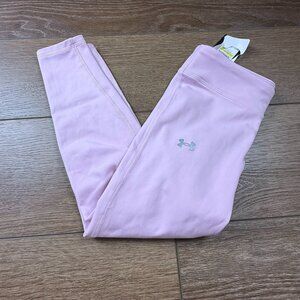 Under Armour Girls Movement Crop Leggings, Light Pink, NWT Youth M Athletic